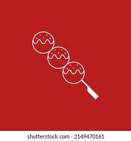 Diseño del logo de Takoyaki. Símbolo de Takoyaki vector. Takoyaki es comida japonesa.