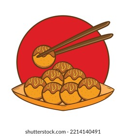takoyaki logo suitable for japanese street food restaurant