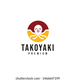 Takoyaki logo vector icon illustration