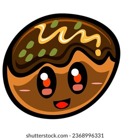 Takoyaki octopus vector mascot logo