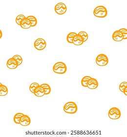 Takoyaki pattern background. takoyaki doodle patern background. doodle takoyaki seamless pattern background.