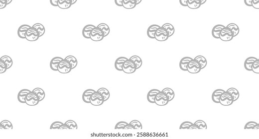 Takoyaki pattern background. takoyaki doodle patern background. doodle takoyaki seamless pattern background.