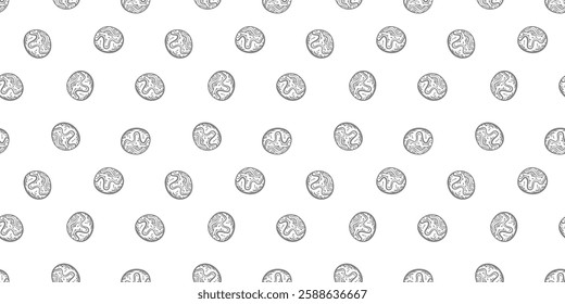 Takoyaki pattern background. takoyaki doodle patern background. doodle takoyaki seamless pattern background.