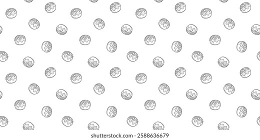 Takoyaki pattern background. takoyaki doodle patern background. doodle takoyaki seamless pattern background.