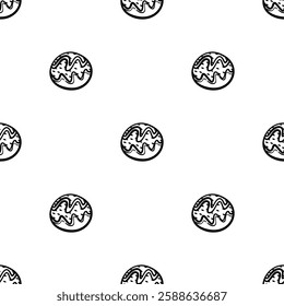 Takoyaki pattern background. takoyaki doodle patern background. doodle takoyaki seamless pattern background.