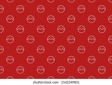 Takoyaki pattern wallpaper. Takoyaki symbol vector. Takoyaki is japanese food.