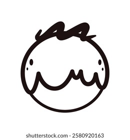 Takoyaki vector. Takoyaki on white background. Takoyaki isolated.