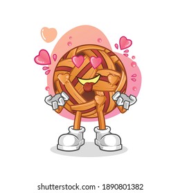 vector de amor de la pelota de takraw fallin. personaje de caricatura