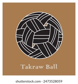 diseño simple de Ilustración vectorial de iconos de bola takraw