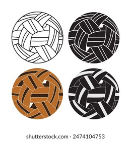 takraw ball icon vector illustration simple design