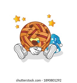 takraw ball sleeping character. cartoon mascot vector