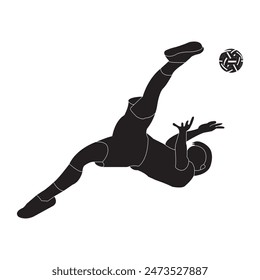 Takraw player logo design vector silhouette