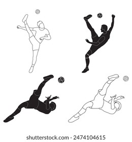Takraw player logo design vector silhouette