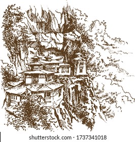 Taktsang Palphug Monastery and the Tiger's Nest.