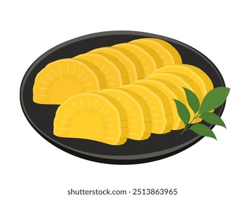 Takuan (pickled radish) Vector illustration