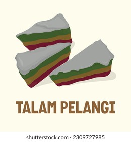 talam singkong lapis pelangi indonesian traditional street food