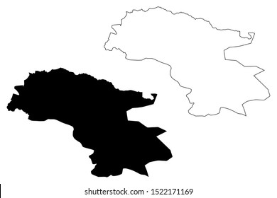 Talas Region (Kyrgyz Republic, Kirghizia, Regions of Kyrgyzstan) map vector illustration, scribble sketch Talas map