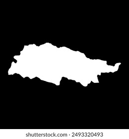Talas region map, administrative division of Kyrgyzstan. Vector illustration.