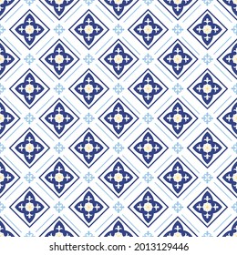 Talavera pattern. Abstract geometric ethnic pattern. Design for fabric, textile, tile, mosaic wallpaper and background. Vector illustration.