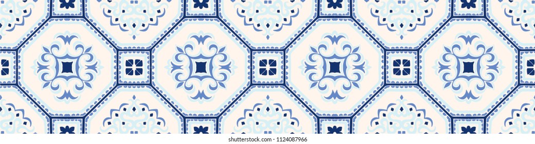 Talavera pattern.  Azulejos portugal. Turkish ornament. Moroccan tile mosaic. Spanish porcelain. Ceramic tableware, folk print. Spanish pottery. Ethnic background. Mediterranean seamless  wallpaper.