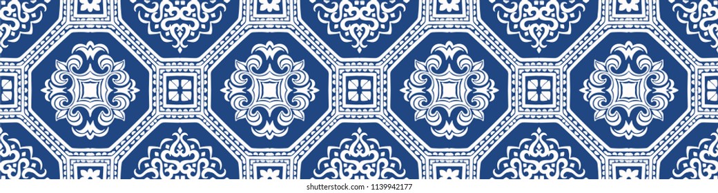 Talavera pattern.  Azulejos portugal. Turkish ornament. Moroccan tile mosaic. Spanish porcelain. Ceramic tableware, folk print. Spanish pottery. Ethnic background. Mediterranean seamless  wallpaper.