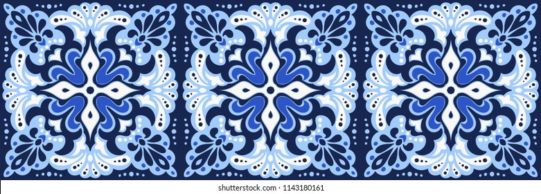 Talavera pattern.  Azulejos portugal. Turkish ornament. Moroccan tile mosaic. Spanish porcelain. Ceramic tableware, folk print. Spanish pottery. Ethnic background. Mediterranean seamless  wallpaper.