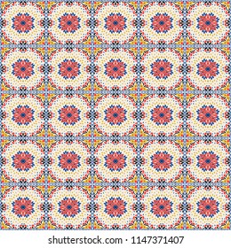 Talavera pattern.  Azulejos portugal. Turkish ornament. Moroccan tile mosaic. Spanish porcelain. Ceramic tableware, folk print. Spanish pottery. Ethnic background. Mediterranean seamless  wallpaper.