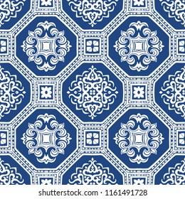 Talavera pattern.  Azulejos portugal. Turkish ornament. Moroccan tile mosaic. Spanish porcelain. Ceramic tableware, folk print. Spanish pottery. Ethnic background. Mediterranean seamless  wallpaper.