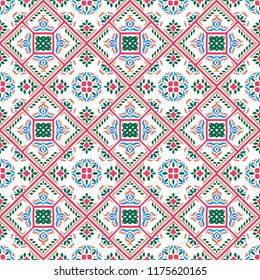 Talavera pattern.  Azulejos portugal. Turkish ornament. Moroccan tile mosaic. Spanish porcelain. Ceramic tableware, folk print. Spanish pottery. Ethnic background. Mediterranean seamless  wallpaper.