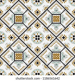 Talavera pattern.  Azulejos portugal. Turkish ornament. Moroccan tile mosaic. Spanish porcelain. Ceramic tableware, folk print. Spanish pottery. Ethnic background. Mediterranean seamless  wallpaper.