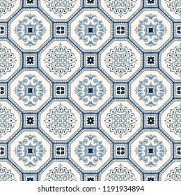 Talavera pattern.  Azulejos portugal. Turkish ornament. Moroccan tile mosaic. Spanish porcelain. Ceramic tableware, folk print. Spanish pottery. Ethnic background. Mediterranean seamless  wallpaper.