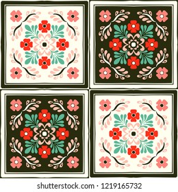 Talavera pattern. Azulejos portugal. Turkish ornament. Moroccan tile mosaic. Spanish porcelain. Ceramic tableware, folk print. Spanish pottery. Ethnic background. Mediterranean seamless wallpaper.