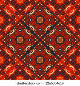 Talavera pattern. Azulejos portugal. Turkish ornament. Moroccan tile mosaic. Spanish porcelain. Ceramic tableware, folk print. Asian pottery. Ethnic background. Mediterranean  wallpaper. Art Deco.