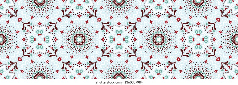 Talavera pattern. Azulejos portugal. Turkish ornament. Moroccan tile mosaic. Spanish porcelain. Ceramic tableware, folk print. Asian pottery. Ethnic background. Mediterranean  wallpaper. Art Deco.