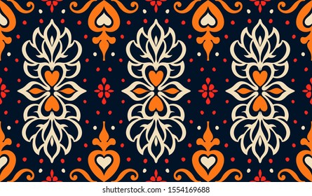 Talavera pattern. Azulejos portugal. Turkish ornament. Moroccan tile mosaic. Spanish porcelain. Ceramic tableware, folk print. Asian pottery. Ethnic background. Mediterranean wallpaper. Art Deco.
