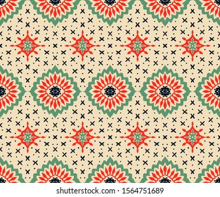 Talavera pattern. Azulejos portugal. Turkish ornament. Moroccan tile mosaic. Spanish porcelain. Ceramic tableware, folk print. Asian pottery. Ethnic background. Mediterranean wallpaper. Art Deco.