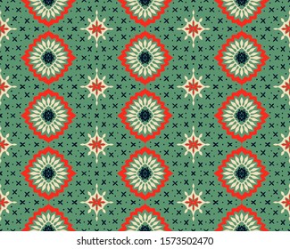 Talavera pattern. Azulejos portugal. Turkish ornament. Moroccan tile mosaic. Spanish porcelain. Ceramic tableware, folk print. Asian pottery. Ethnic background. Mediterranean wallpaper. Art Deco.