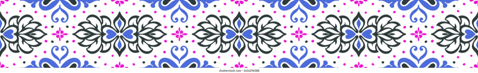 Talavera pattern. Azulejos portugal. Turkish ornament. Moroccan tile mosaic. Spanish porcelain. Ceramic tableware, folk print. Asian pottery. Ethnic background. Mediterranean wallpaper. Art Deco.