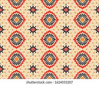 Talavera pattern. Azulejos portugal. Turkish ornament. Moroccan tile mosaic. Spanish porcelain. Ceramic tableware, folk print. Asian pottery. Ethnic background. Mediterranean wallpaper. Art Deco.