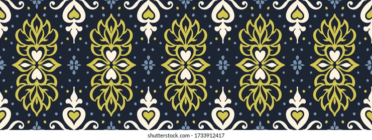 Talavera pattern. Azulejos portugal. Turkish ornament. Moroccan tile mosaic. Spanish porcelain. Ceramic tableware, folk print. Asian pottery. Ethnic background. Mediterranean wallpaper. Art Deco.