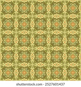 Diseño de Patrón Talavera. Azulejo Antiguas Vector de patrón. Ornamento de la Ilustración vectorial Batik