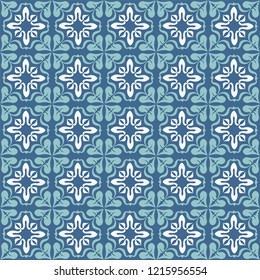 Talavera pattern.  Indian patchwork. Azulejos portugal. Turkish ornament. Moroccan tile mosaic. Ceramic tableware, folk print. Spanish pottery. Ethnic background. Mediterranean seamless  wallpaper.