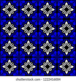 Talavera pattern. Indian patchwork. Azulejos portugal. Turkish ornament. Moroccan tile mosaic. Ceramic tableware, folk print. Spanish pottery. Ethnic background. Mediterranean seamless wallpaper.