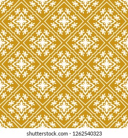 Talavera pattern.  Indian patchwork. Azulejos portugal. Turkish ornament. Moroccan tile mosaic. Ceramic tableware, folk print. Spanish pottery. Ethnic background. Mediterranean seamless  wallpaper.