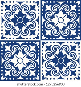 Talavera pattern.  Indian patchwork. Azulejos portugal. Turkish ornament. Moroccan tile mosaic. Ceramic tableware, folk print. Spanish pottery. Ethnic background. Mediterranean seamless  wallpaper.