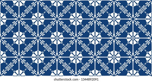 Talavera pattern.  Indian patchwork. Azulejos portugal. Turkish ornament. Moroccan tile mosaic. Ceramic tableware, folk print. Spanish pottery. Ethnic background. Mediterranean seamless  wallpaper.