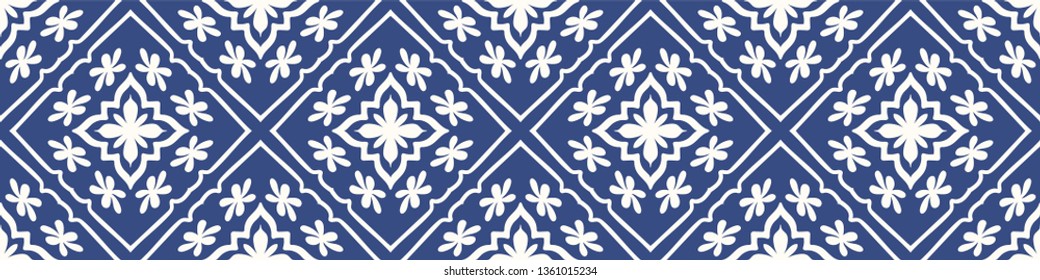 Talavera pattern.  Indian patchwork. Azulejos portugal. Turkish ornament. Moroccan tile mosaic. Ceramic tableware, folk print. Spanish pottery. Ethnic background. Mediterranean seamless  wallpaper.