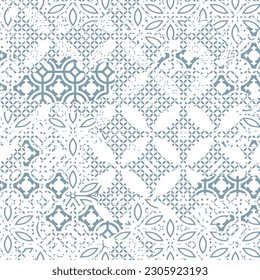 Talavera pattern. Indian patchwork. Azulejos portugal. Turkish ornament. Moroccan tile mosaic. Ceramic tableware, folk print. Spanish pottery. Ethnic background. Mediterranean seamless wallpaper.