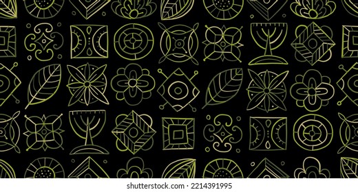 Talavera seamless pattern. Ethnic Background