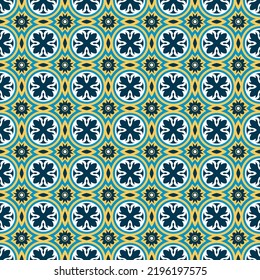 Talavera-Fliesenmuster nahtlos, dekorativer Hintergrund für Gewebe
